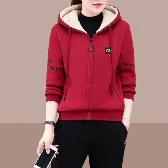 2 unids/set pantalones traje con capucha de felpa cordón todo fósforo traje de abrigo para uso diario
