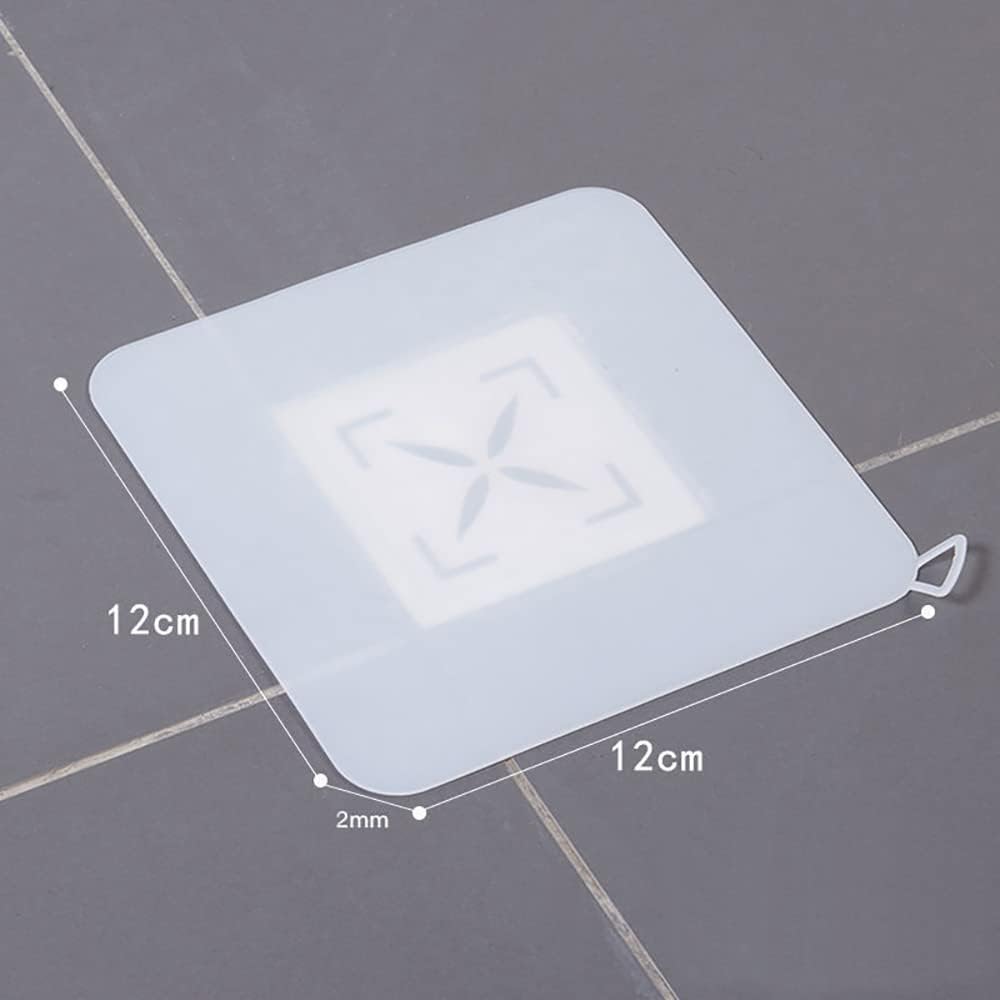 Silicone Tub Stopper Floor Drain Cover, 2 Pieces Sewer Anti-Odor Mat Deodorizing Drain Plugs for Kitchen, Bathroom and Laundry(5x5 Inch)