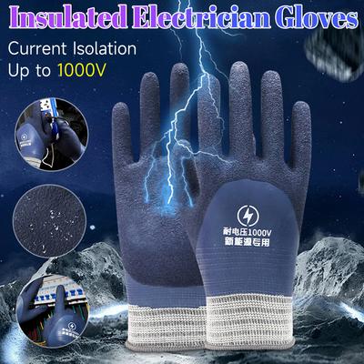 1 Pair Ultrathin Electrician Insulating Gloves Withstanding Voltage 1000V Rubber Touch Screen Insulation Glove Work Safe Gloves