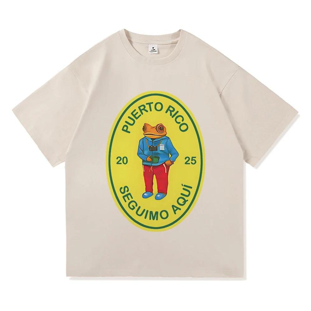 Bad Bunny T-Shirt 2025 Mode Herren/Damen Vintage Lustig Frosch Debí Tirar Más Fotos T-Shirt DeBÍ TiRAR MáS FOToS T-Shirts