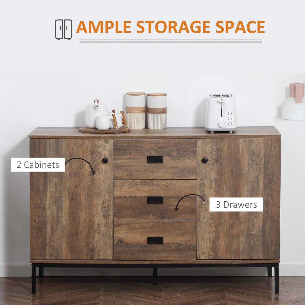 Modern Mango Wood-Effect Sideboard