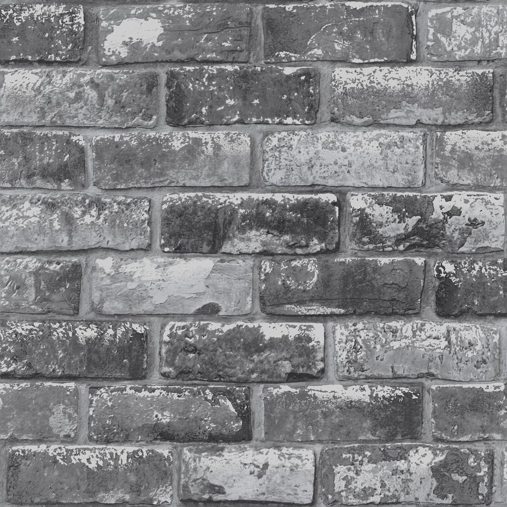 Grandeco Brick Effect Vinyl Wallpaper