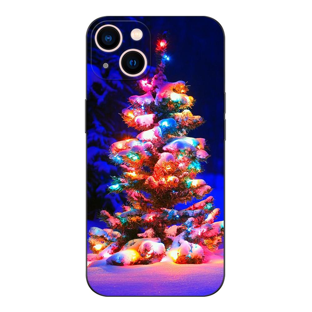 Black Tpu Case For Xiaomi POCO M4 X4 C40 Pro 4G 5G X3 NFC 5G F3 F4 GT Christmas Tree Light Winter