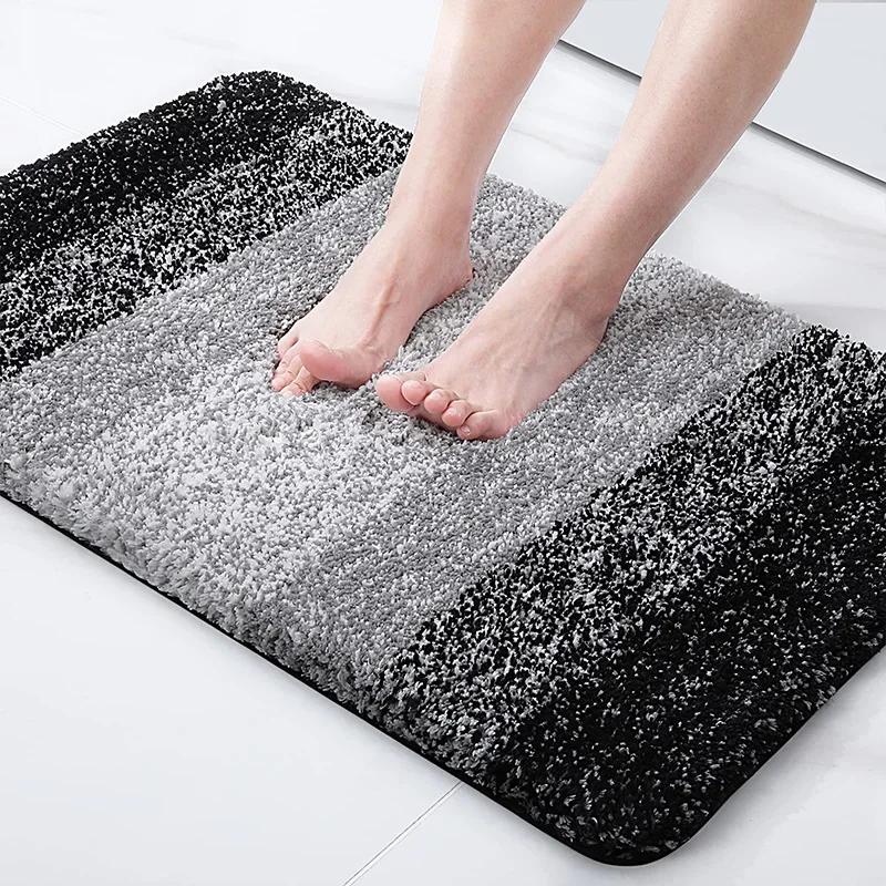 Bathroom Rugs Mat Extra Soft Absorbent Microfiber Bath Rugs Rubber Backing Quick Dry for Bathroom Floor Tub and Shower