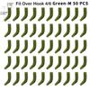 50PCS Carp Fishing Hook Kickers Anti-Tangle Hook Deflectors for Bottom Rigs Green & Brown Fishhook Sleeves