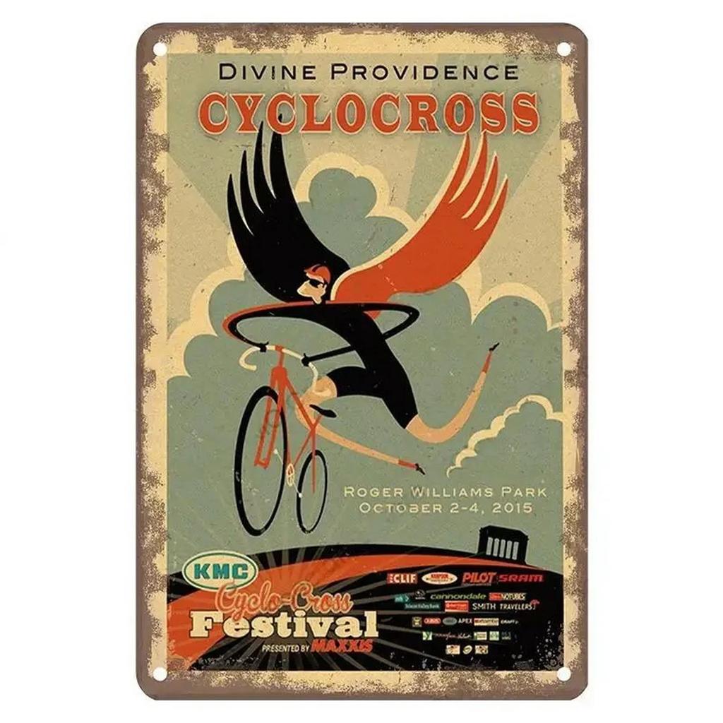 Mfoever Metal Tin Sign Tour De France Cycling Wall Decoration Plaque Vintage Poster Iron Painting for Man Cave Home Cafe Garden Club Bar