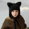 New Winter Kids Knitted Hat for Girls Boys Cartoon Warm Cat Ears Children Beanie Cap Plush Warm Child Bonnet Hats Bonnets