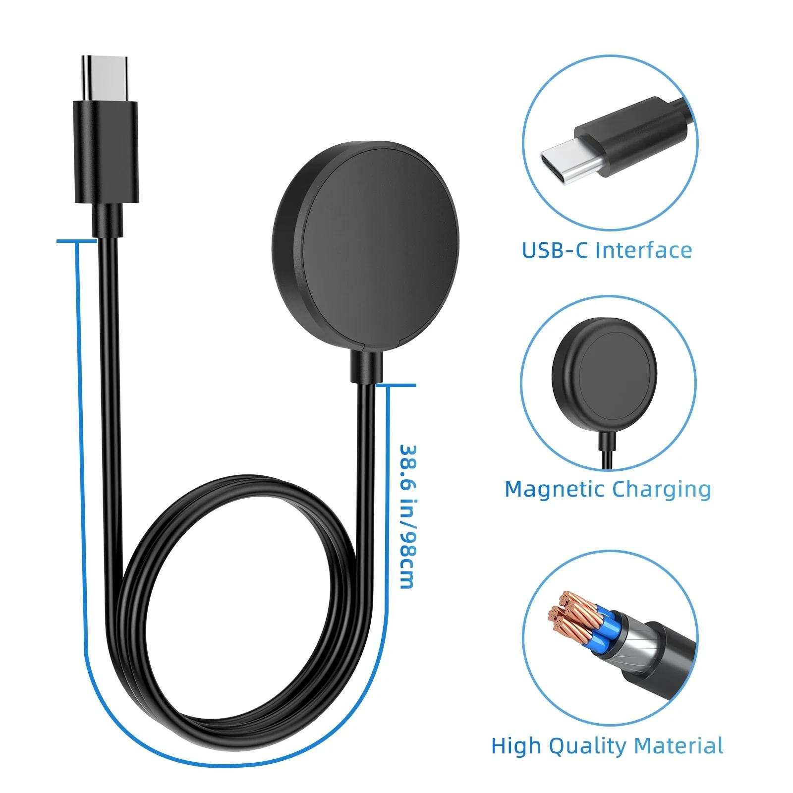 Per Samsung Galaxy Watch 7/6/6 Classic/5/5 Pro/4/4 Classic Caricabatterie Caricabatterie USB-C Accessori Smartwatch Caricabatterie di Ricambio