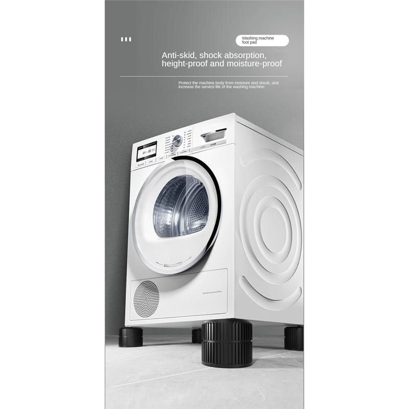 

A65T-4 Piece Washing Machine Height Increase Pads Non-Slip Pads Silent Skid Raiser Mat 6.3CM