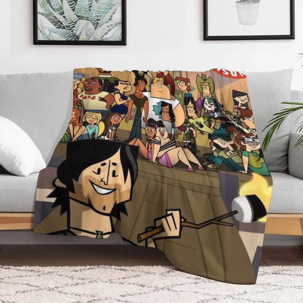 7 total drama island Throw Blanket Warm Flannel Blanket for Couch Chair Bedroom
