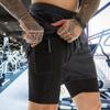 Sport Shorts Men Sportswear Double-deck Running Shorts 2 In 1 Beach Bottoms Summer Gym Fitness Training Jogging Short Pants