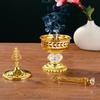 1Pcs Olden Gold Incense Tongs Carved Pattern Incense Tongs Incense Starter Tool Carbon Tweezers Tea Room Clamp Accessories
