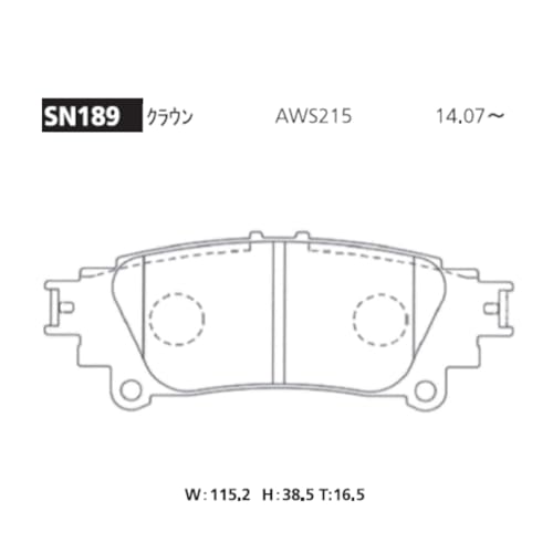 ADVICS Brake Disc Pads, Compatible Genuine Part Number 04466-22220, Crown Rear SN189
