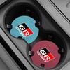 1pcs Suede Car Coaster Mat Water Cup Slots Non-Slip Pad for Toyota Corolla TRD GR Yaris Chr Auris RAV4 Land Cruiser Camry Highlander