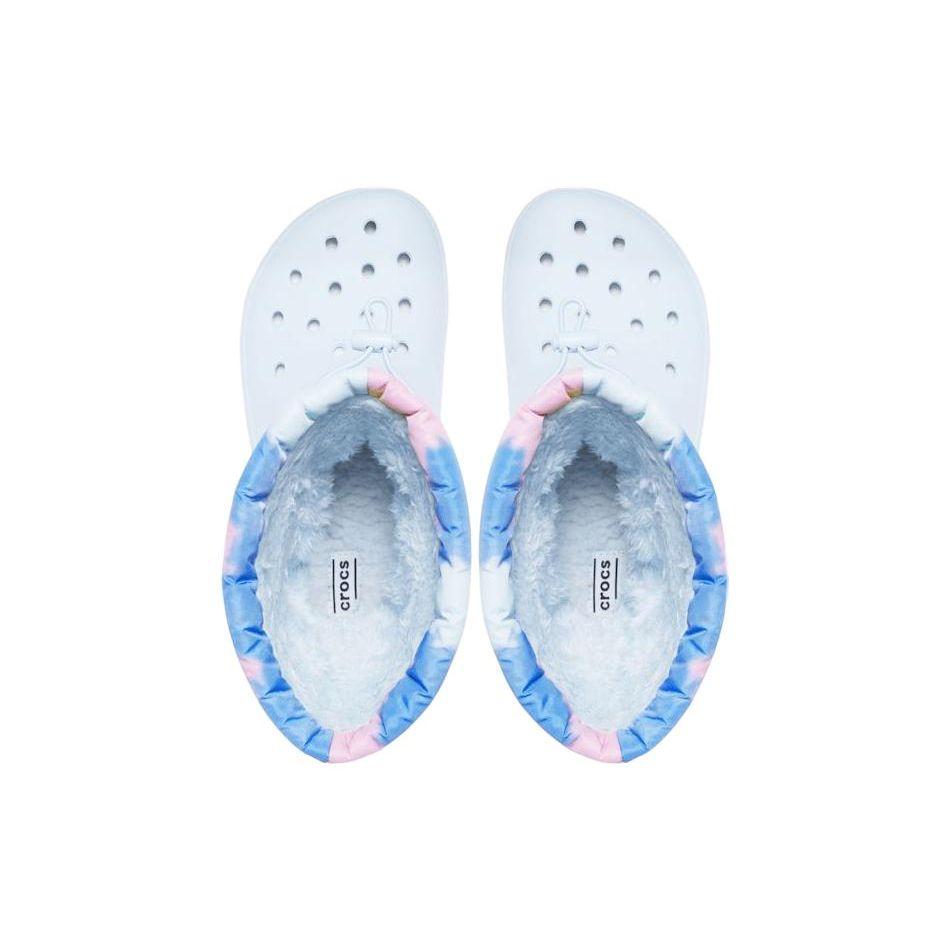 Crocs Klasyczne ciepłe antypoślizgowe krótkie śniegowce typu chodaki Unisex buty Białe 207328-002