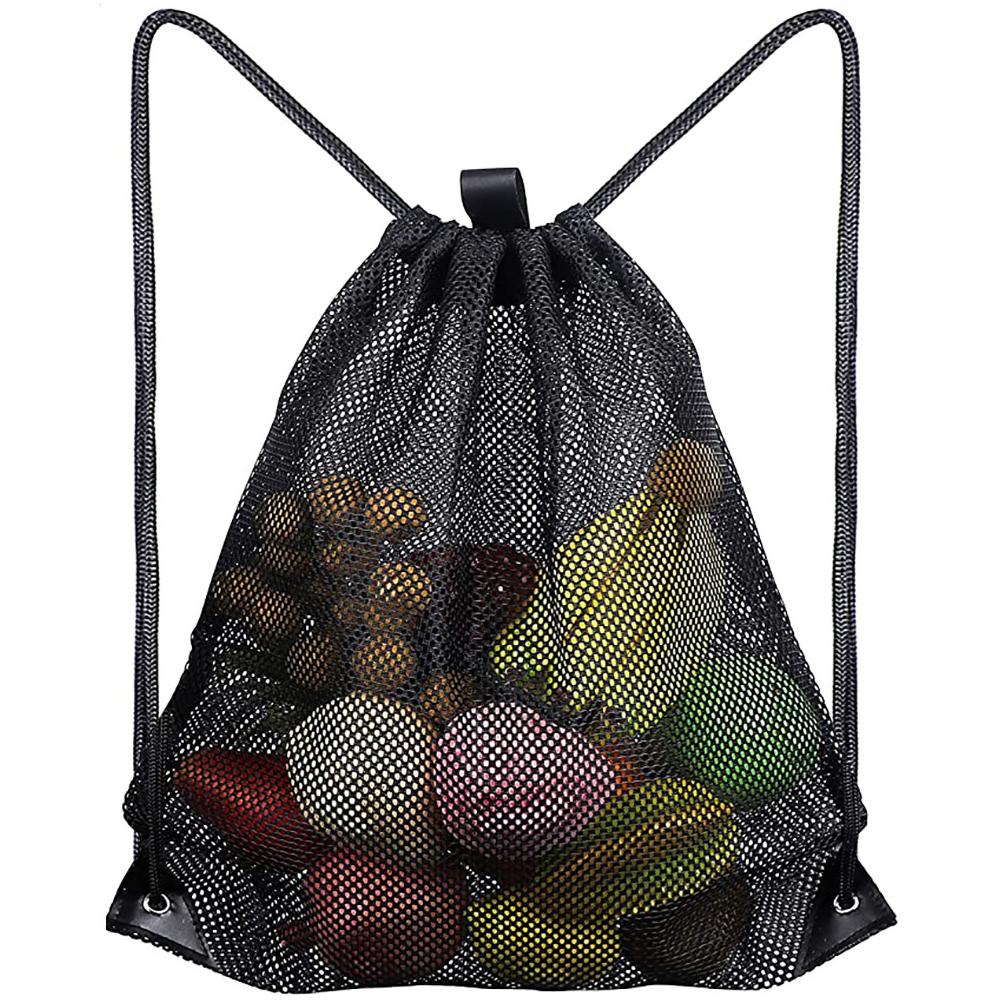 

Портативный баскетбольный рюкзак, многофункциональная спортивная сумка-мешок на шнурке через плечо, уличный спорт, футбол, волейбол, сетчатая сумка для хранения чёрный