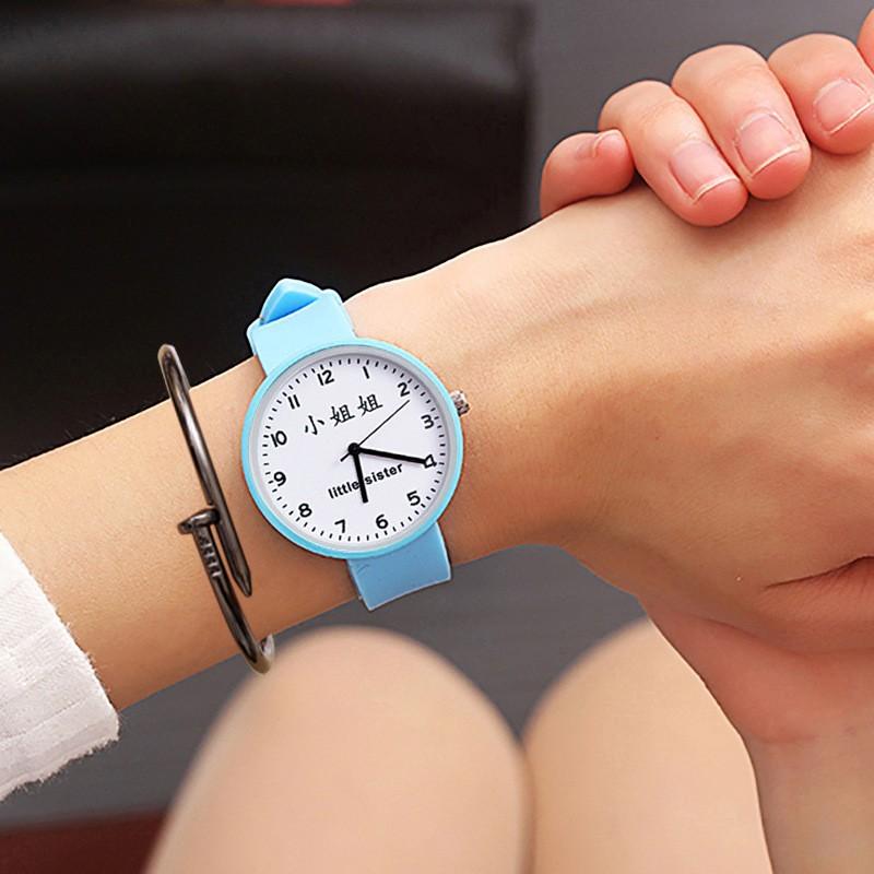 Simple Primary And Secondary School Students Trend Personality Pattern Mori Jelly Watch Cute Girl Watch