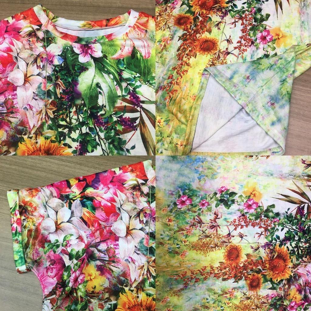 Women's Floral Print Short Sleeve Tops Featuring Soft Material For Ultimate Comfort