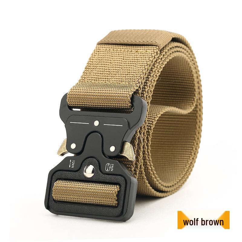 4.5cm Men's Nylon Tactical Belt for Outdoor Sports and Military Training, Customizable Logo