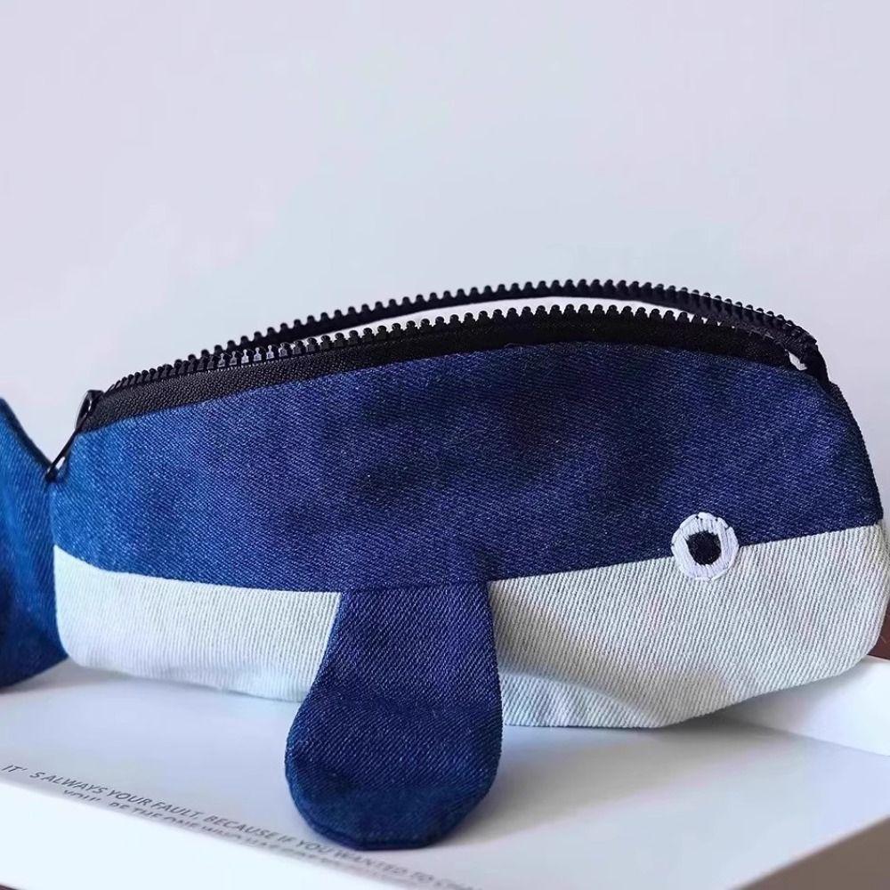 Portable Cowboy Pen Bag Little Flying Fish Large Capacity Pencil Case Stationery Bag Students Use