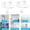 2pcs Clear Acrylic Plant Shelf Wide Suction Cup Window Sill Extender for Indoor Gardens Space-Saving Display Rack