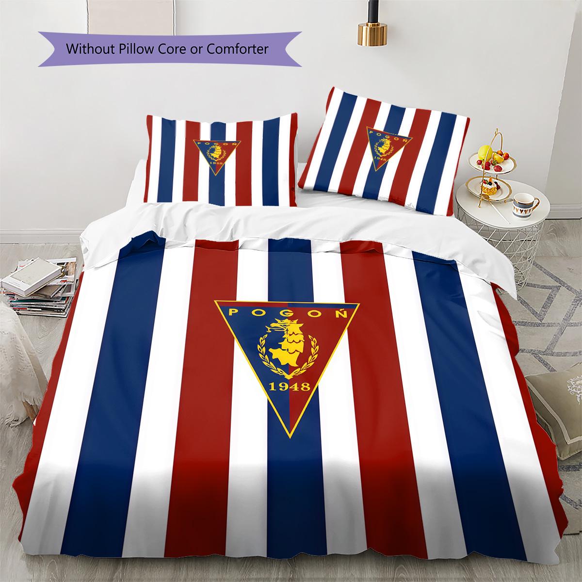 

Pogoń Szczecin Pattern Bedding Set Quilt Cover Pillowcase Home Decor Gift (1 * duvet cover + 2 * pillowcase, without core) 135x200cm