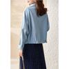 Korean Style Short Jacket for Women, Loose-fitting Workwear Jacket with Drop-shoulder Sleeves and Long Sleeves