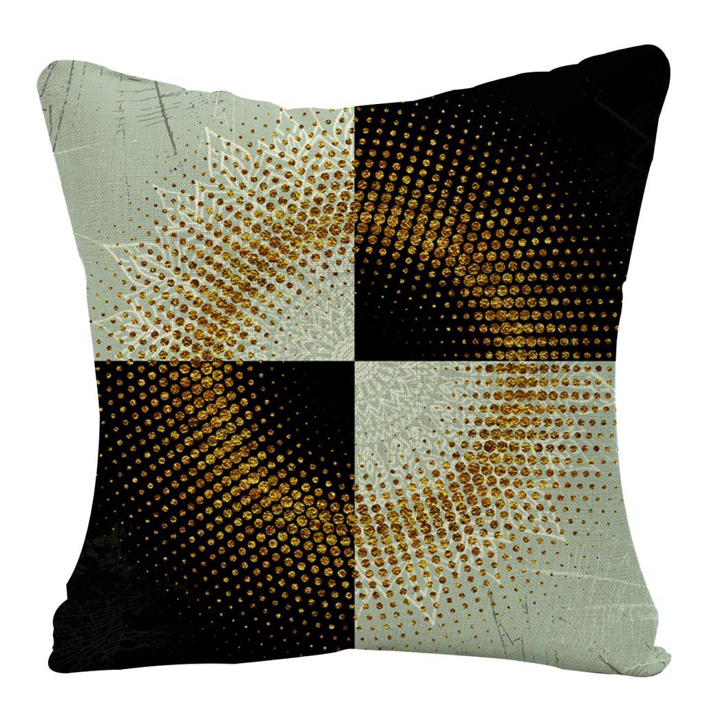 Modern Simple Orange Geometric Abstract Linen Pillow Cover Home Cushion Cushion