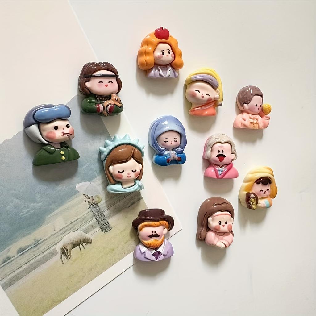 5 Stücke Helles Gesicht Charakter Harz Kühlschrankaufkleber Wohnkultur Magnet Cartoon Charakter Magnet Wohnkultur Magnet