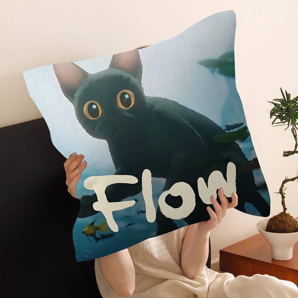 Movie F-Flow Cat Cushion Cover Car Throw Pillow Case For Sofa Car Christmas Gift 40X40Cm 45X45Cm