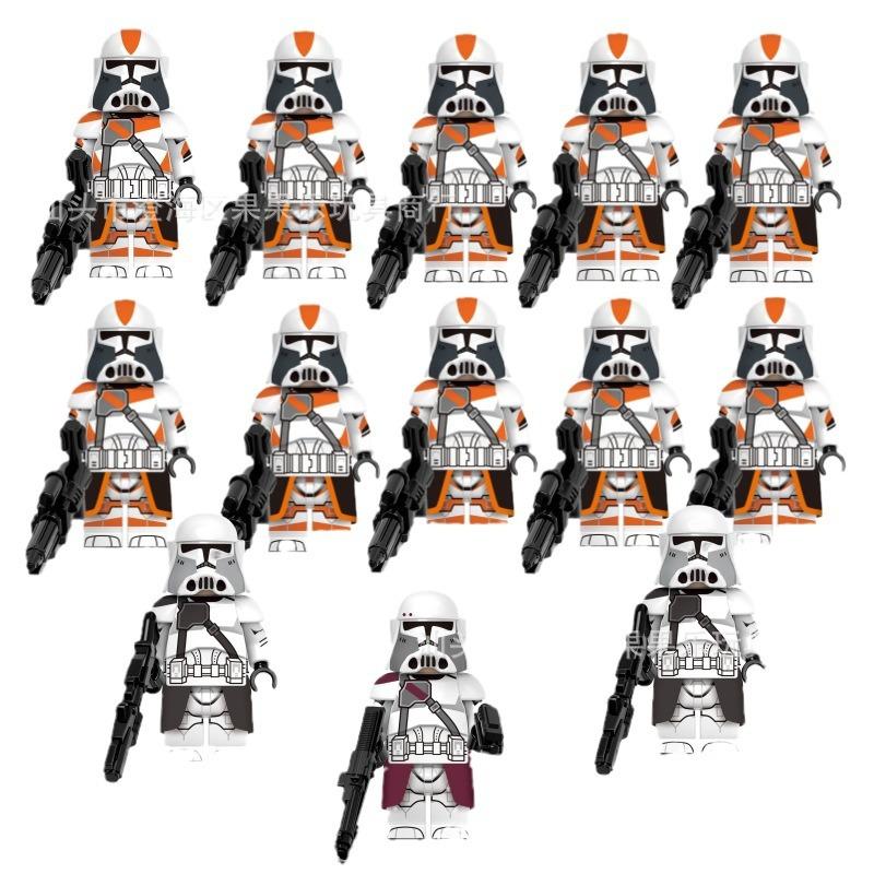 13 ks Baccara Commander Clone Trooper Star Wars Série Stavebnice Minifigurka Hračka Sada pro Chlapce