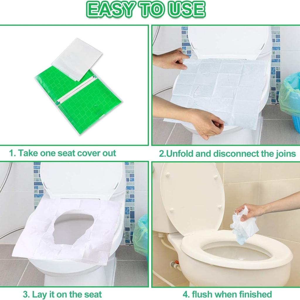 50/30/10PCS Portable Disposable Toilet Seat Paper Waterproof Soluble Water Covers Type Travel Camping Hotel Bathroom Accessories