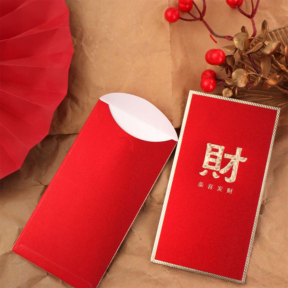 6 Stück Chinesischer Stil Neujahr Roter Umschlag Rote Tasche HongBao Glücksgeld Umschläge Beste Wünsche Vintage Geldtasche Chinesisches Neujahr