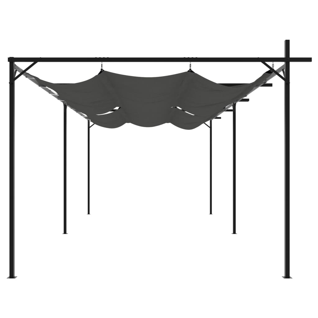 Pergola with Sliding Roof Anthracite Grey 589 X 292 X 230 Cm
