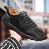 Handmade Leather Men Casual Shoes Outdoor Mens Running Walking Sneakers Breathable Man Loafers Luxury Brand Boat Shoes Size 48