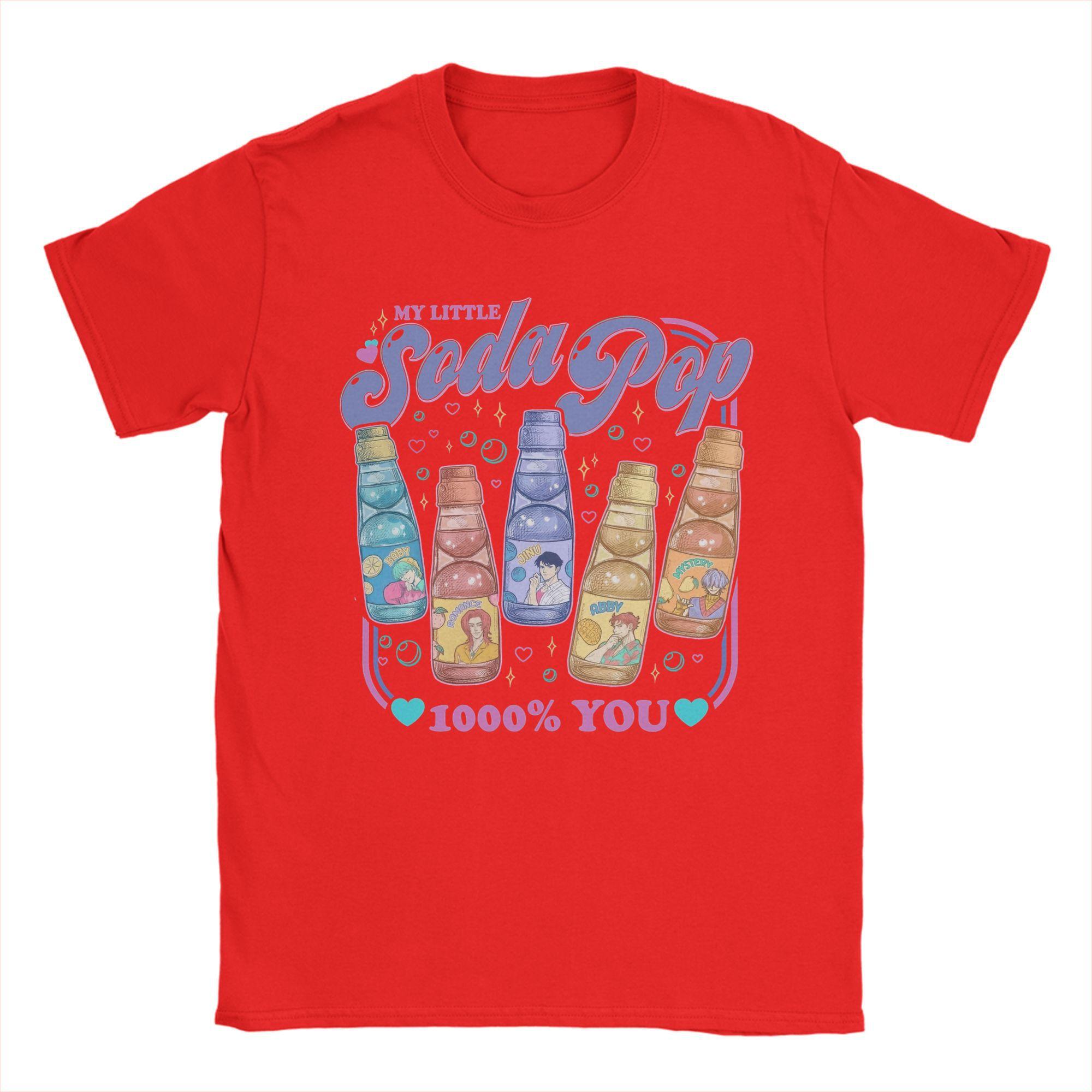 Soda Pop Saja Boys Demon Hunters Kpop T Shirt Men Pure Cotton Vintage T-Shirts Round Collar Tees Short Sleeve Tops Adult S