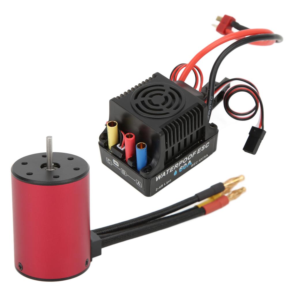 S3650 4300KV Brushless Motor 60A Brushless ESC Combo Set for 1 10 RC Car Upgrade Parts