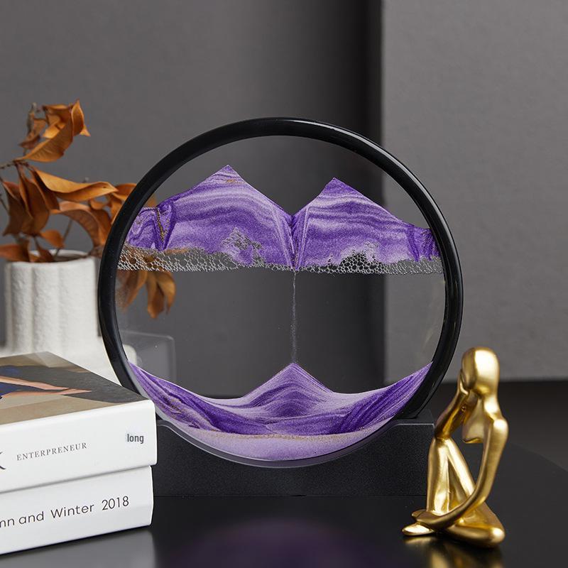 3D Quicksand Hourglass Art: Desktop Living Room Landscape Ornament Gift