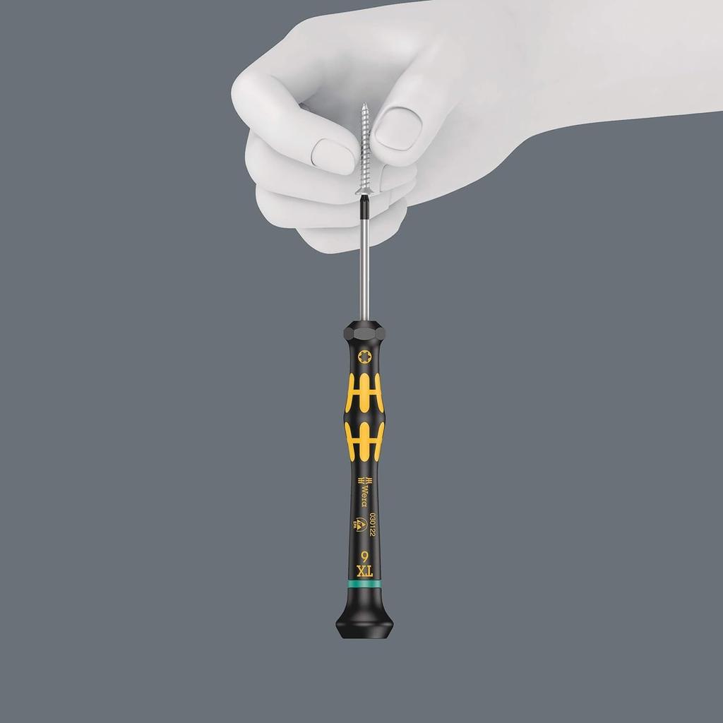 WERA Precision Screwdriver ESD Electrostatic Discharge HF Torx Micro T9 60mm Shaft 030405 1570, Protection, Screwdriver, Blade, Length,
