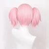 Kaname Madoka Wig Puella Magi Madoka Magica Cosplay Wig 30cm Pink Hair With Double Ponytails Heat Resistant Hair Wigs + Wig Cap