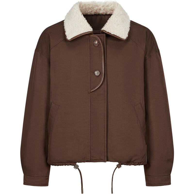 

JUZI Anna & Co. Women s Short Granular Fleece Puffer Jacket L