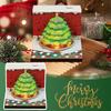 Festival Tree 3D Three-dimensional Note Book Paper Carving with Lights