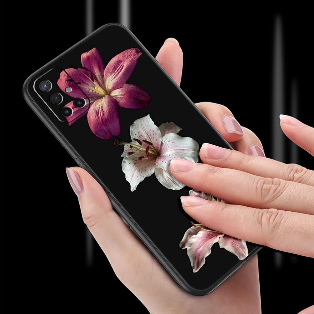 Handyhülle für OnePlus 15 13 12 11 10 9 8 7T Pro 13T 13R 12R 10R 9RT 8T Nord 2T CE 2 3 5G Lite Hülle Realistischer Lilienblumen-Druck