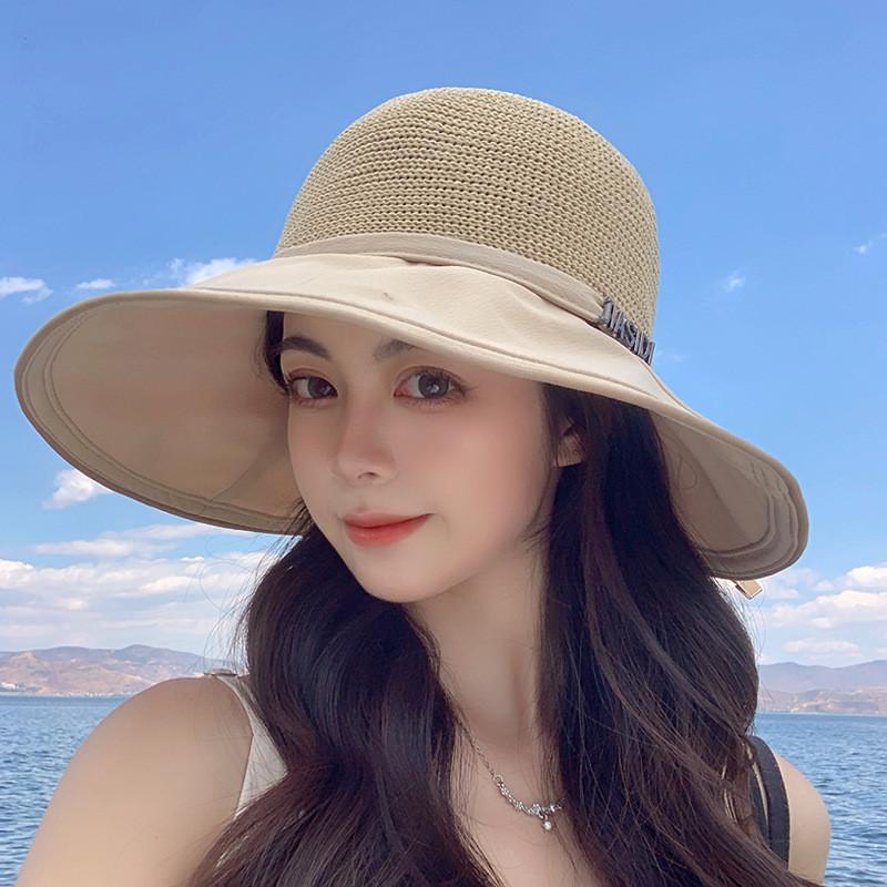 Fashion Letter Embroidered Fisherman Hat With Wide Brim For Summer Sun Protection