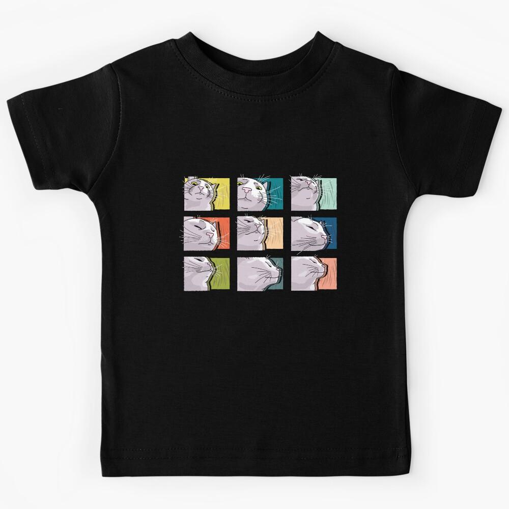 Cat Vibing Meme / CatJAM - Cat Vibing to Music (Color) Kids T-Shirt 150