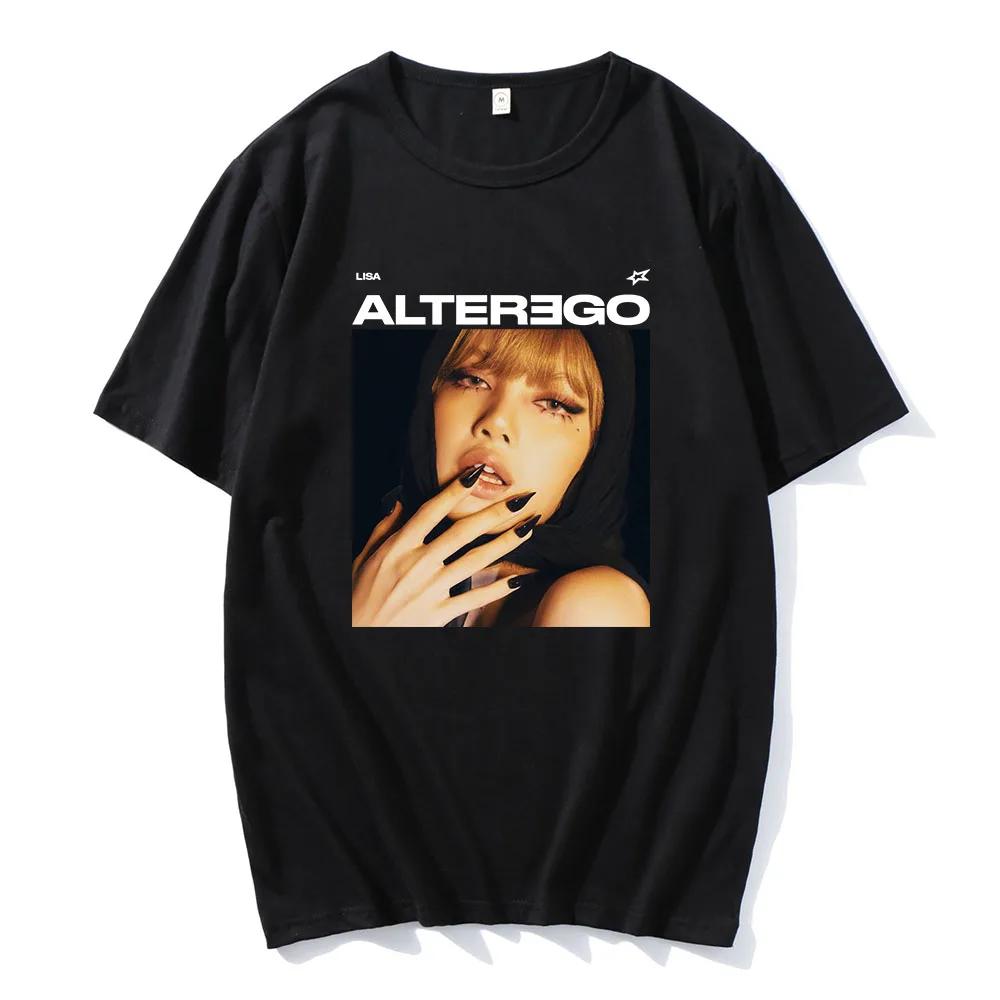 

LISA Alter Ego 2025 New Album Printing Tshirts Korean Singer Graphic T-shirt Hip Hop Unisex Streetwear Men Women Clothes - Me... S разноцветный