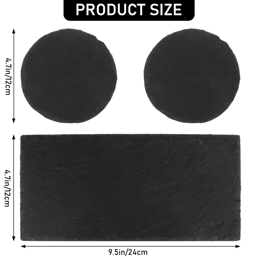 3 Pcs Reptile Basking Platform Tortoise Rock Plate Slate Reptile Basking Platform Feeding Dish Natural Rock Bathing Resting Plat