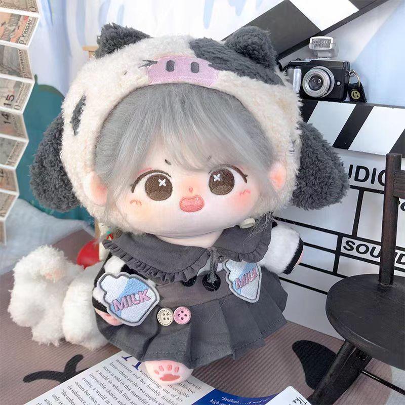 20cm Cotton Doll, Cute Plush Toys with Clothes, Anime Soft Stuffed DIY Dress Up Dolls, Collectible Toy Gift