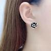 Romantische Kamelie 925 Silber Ohrclips Elegant, Französischer Retro, High-End Ohrringe für einen raffinierten Stil