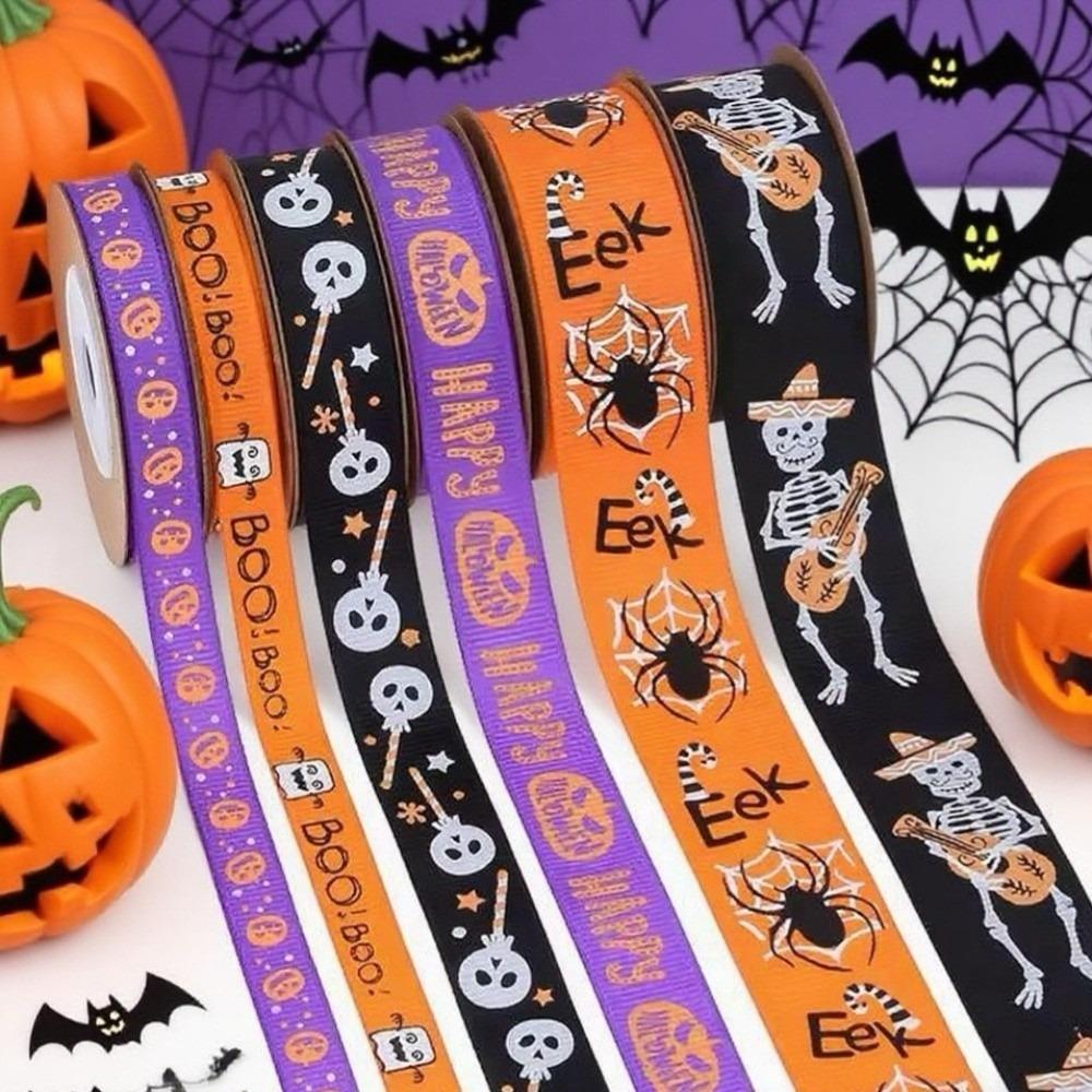 Pumpkin Halloween Decorative Ribbon Bat DIY Ribbon Strips  Party Decor